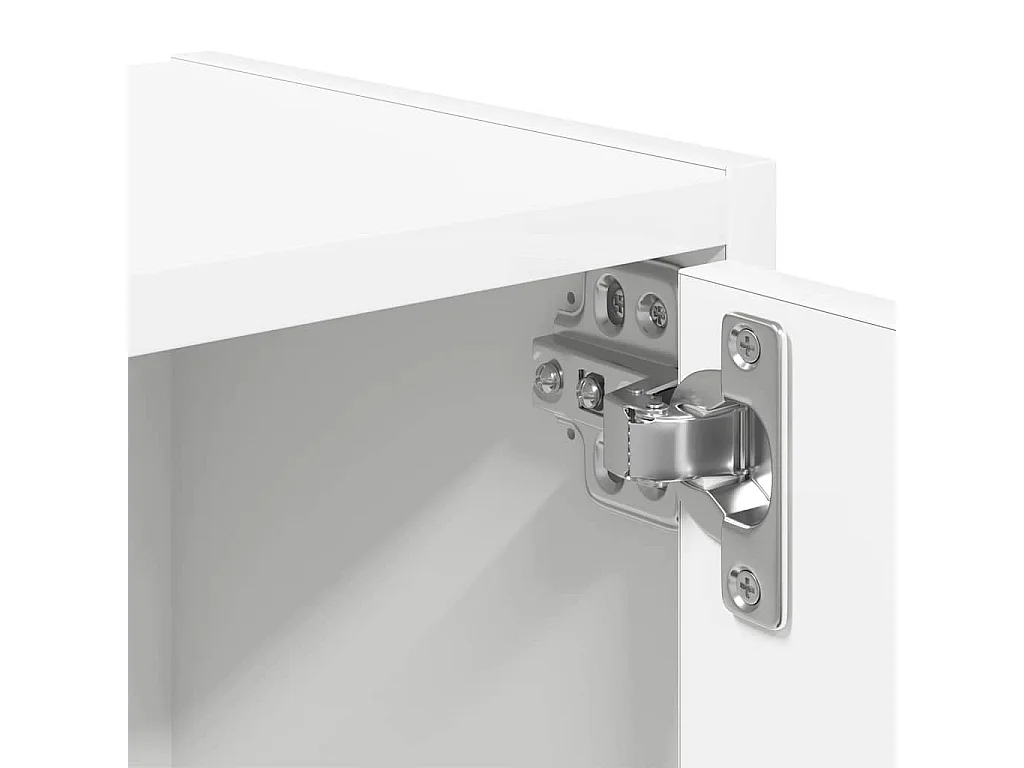 Estantería de madera de ingeniería blanca 40x24x102 cm