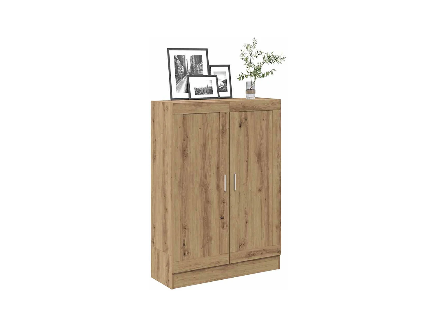 Bibliothèque chêne artisanal 82,5x30,5x115 cm bois d'ingénierie