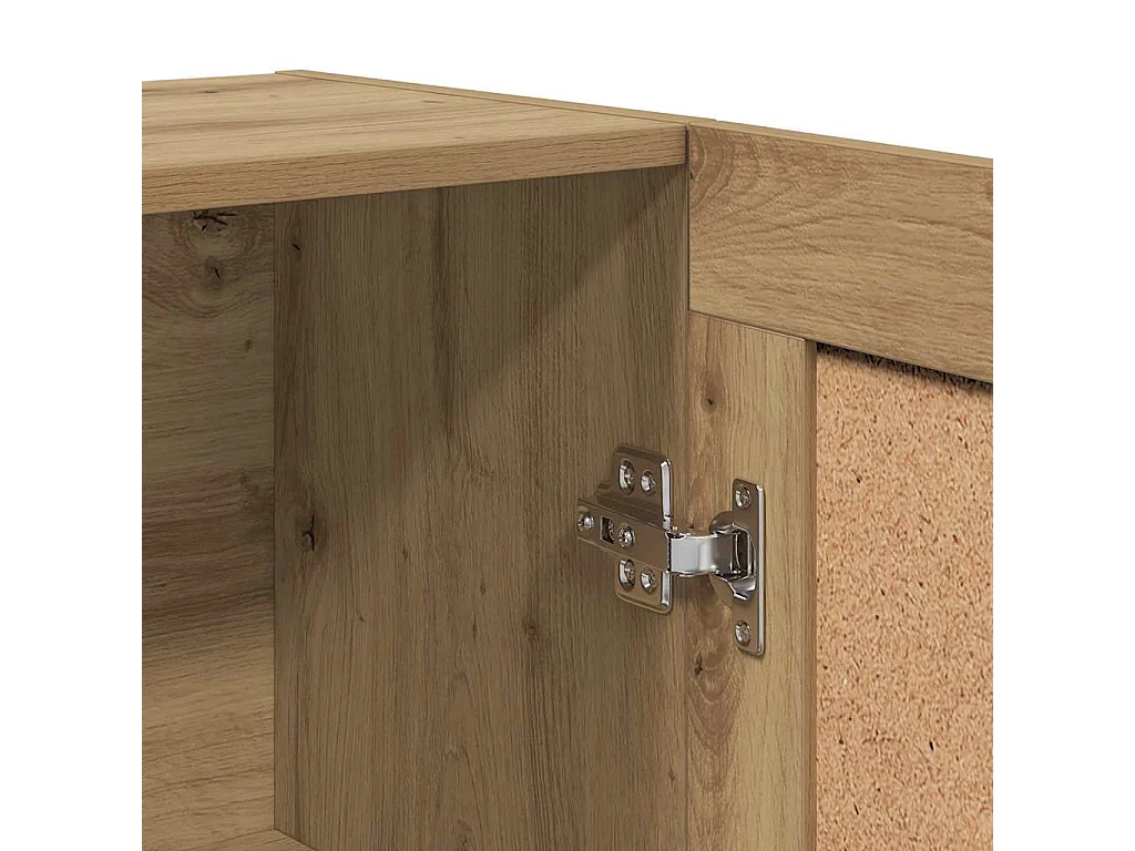 Bibliothèque chêne artisanal 82,5x30,5x115 cm bois d'ingénierie