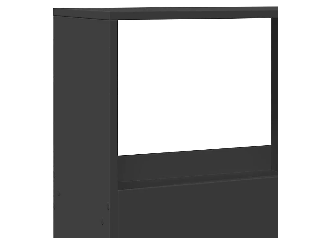 Bibliothèque / Cloison de séparation noir 100x33x155,5 cm bois d'ingénierie