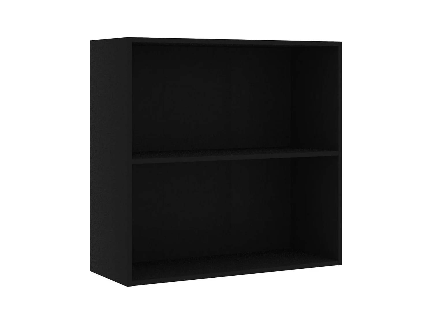 Bibliothèque noir 80x30x76,5 cm bois d'ingénierie