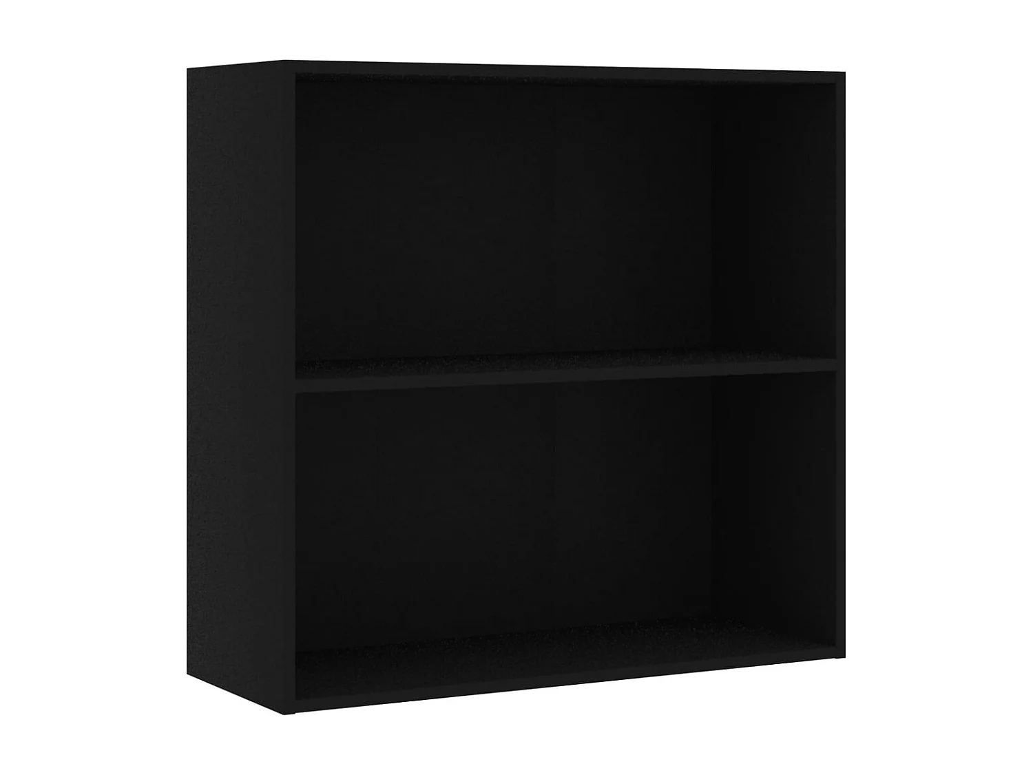 Bibliothèque noir 80x30x76,5 cm bois d'ingénierie