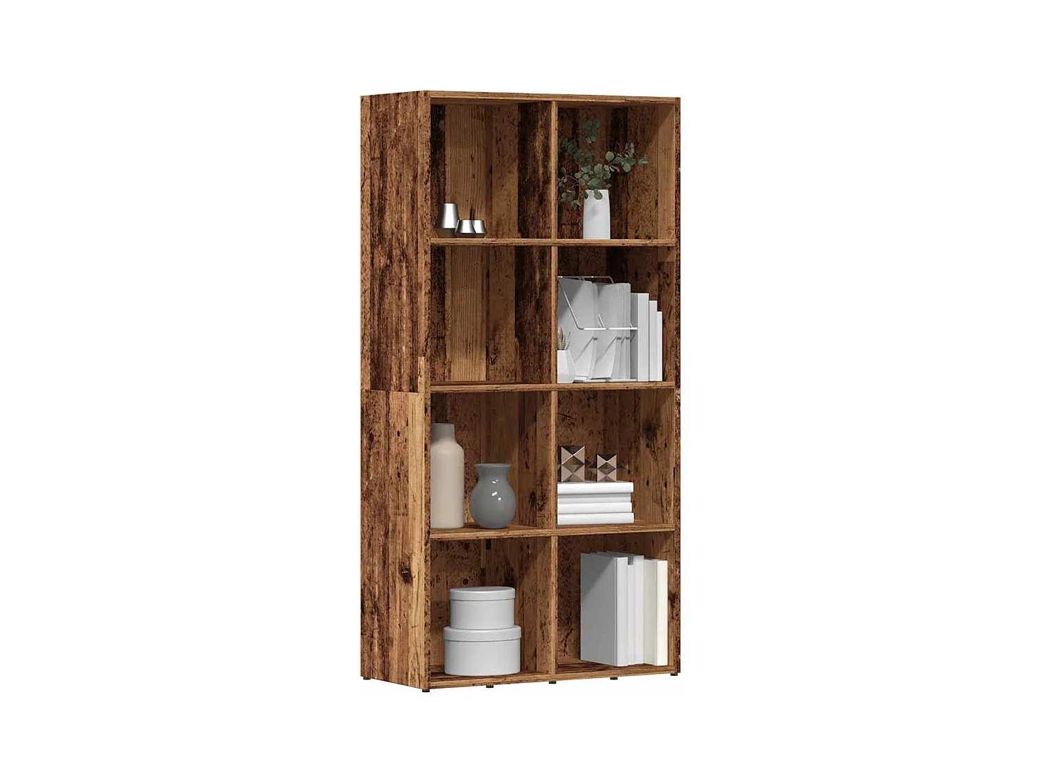 Bibliothèque vieux bois 66x30x130 cm bois d'ingénierie