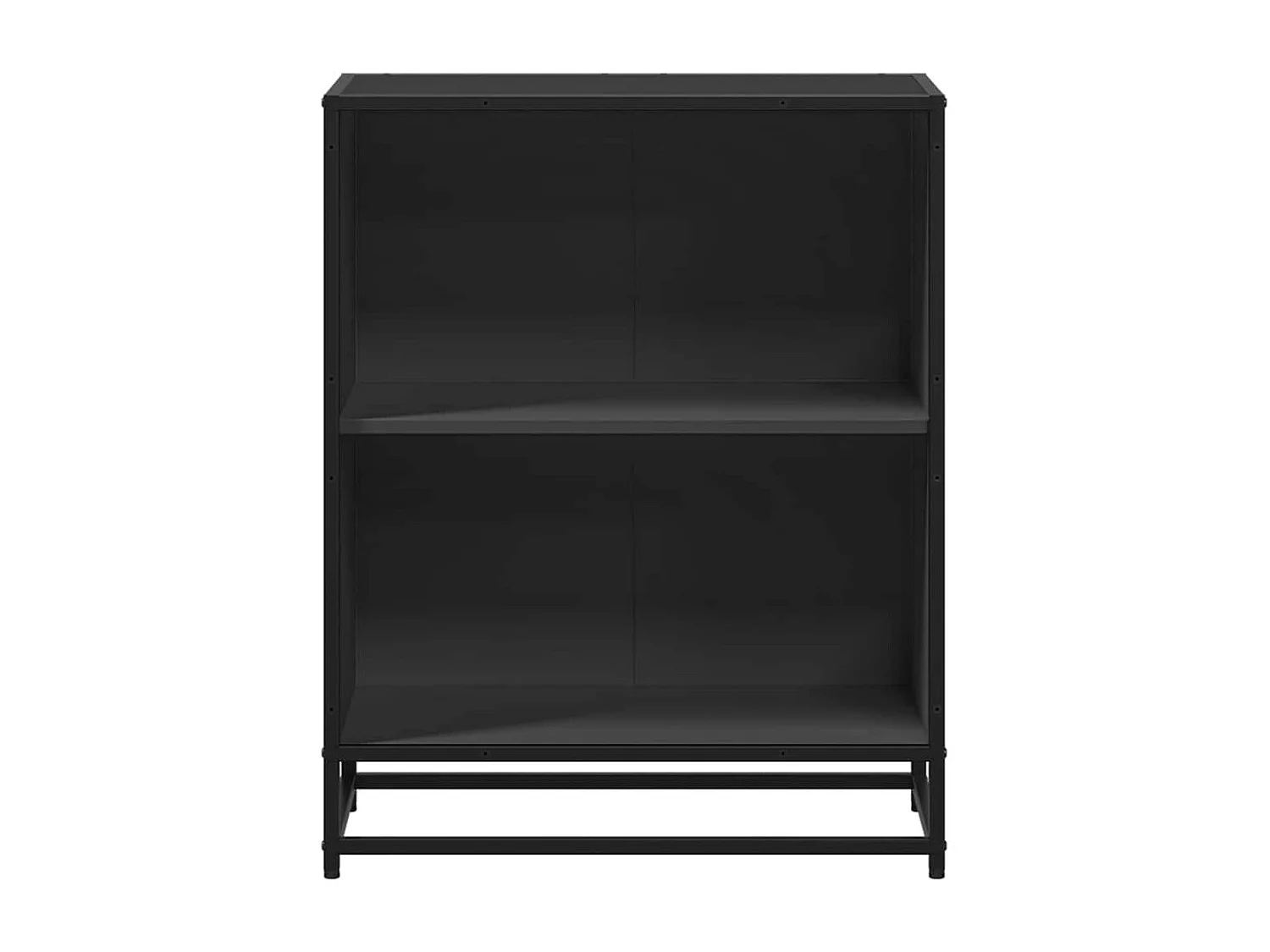 Bibliothèque noir 60x35x76 cm bois d'ingénierie