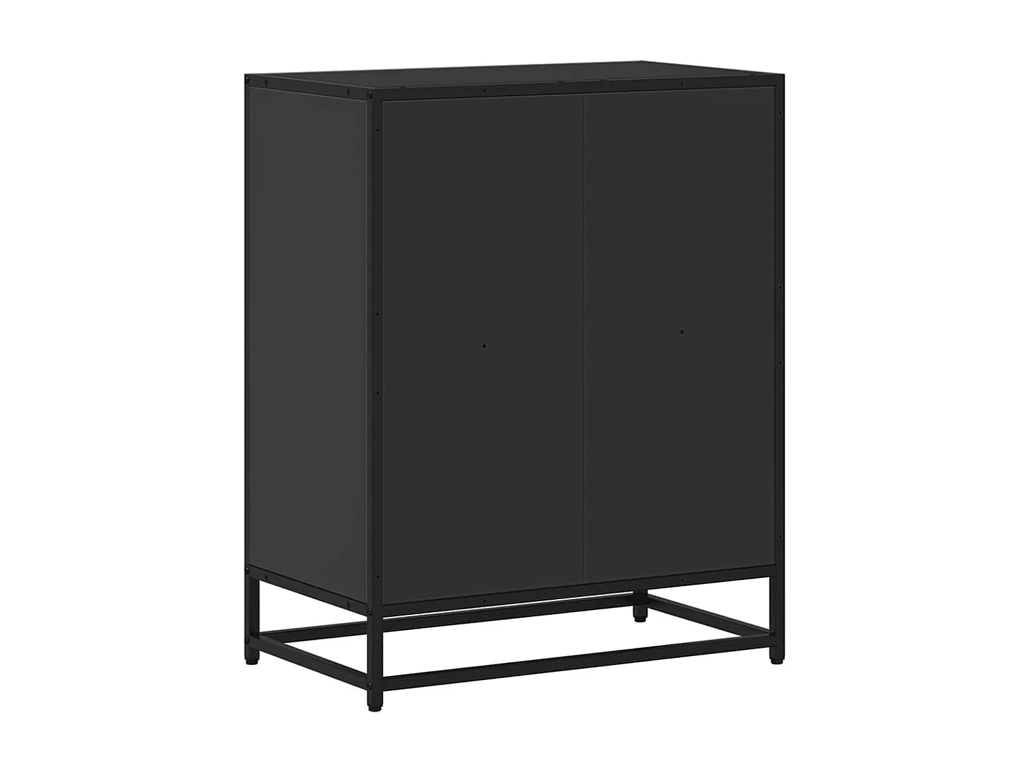 Bibliothèque noir 60x35x76 cm bois d'ingénierie