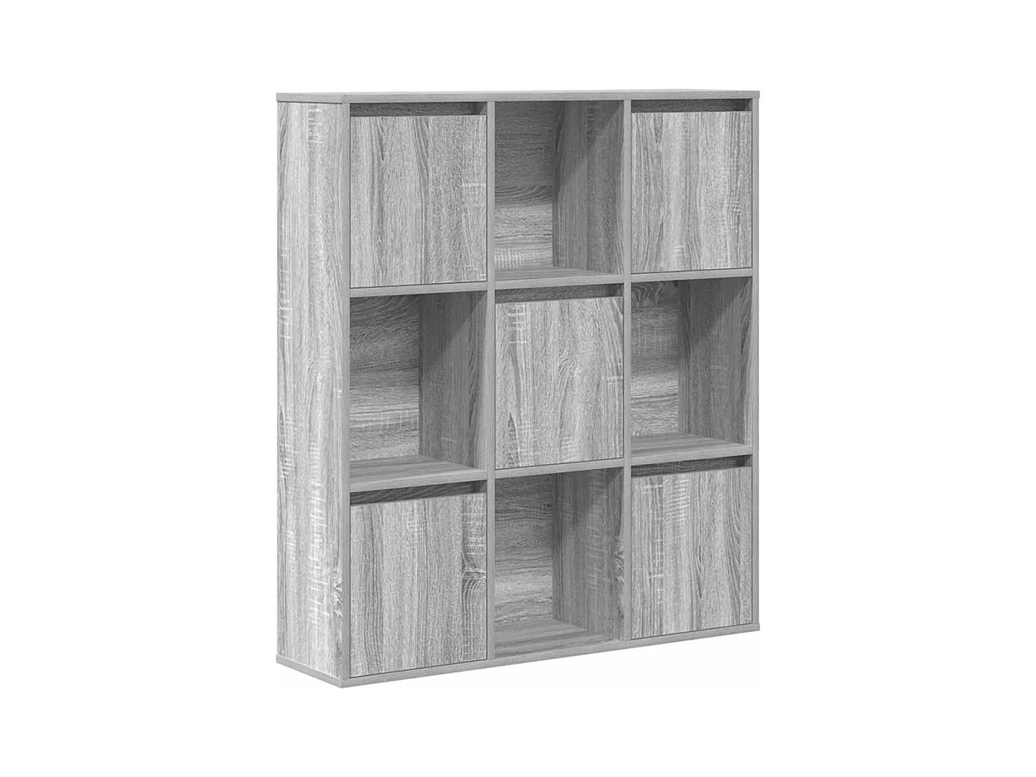 Estantería de madera de ingeniería gris sonoma 89x24x101,5 cm