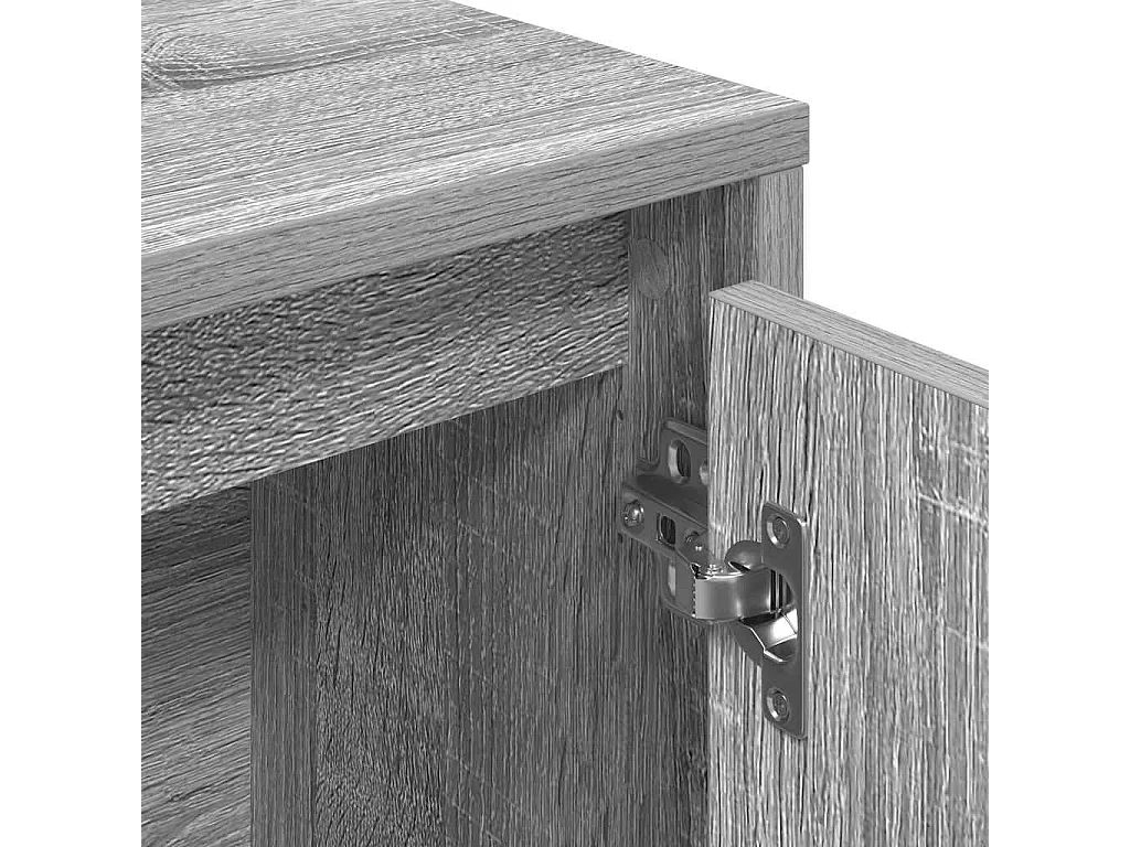 Estantería de madera de ingeniería gris sonoma 89x24x101,5 cm