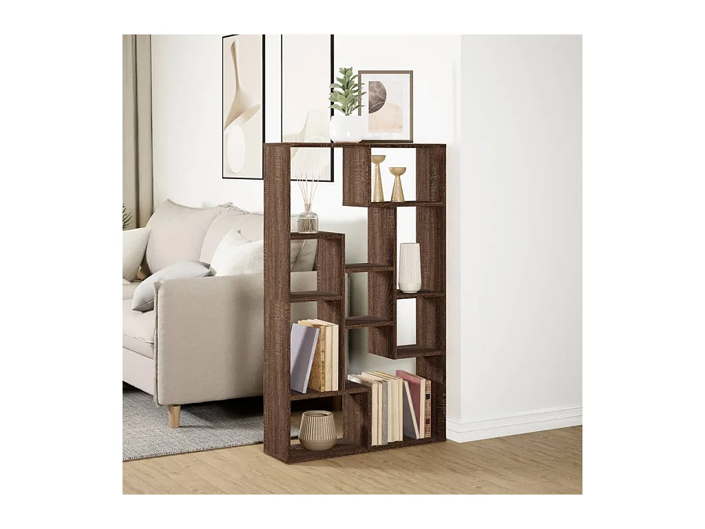 Bibliothèque chêne marron 72x20x120 cm bois d'ingénierie