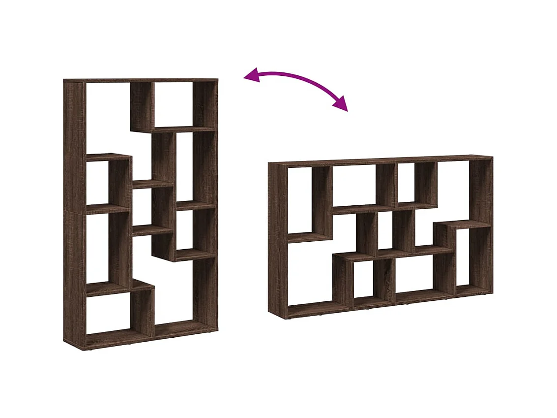 Bibliothèque chêne marron 72x20x120 cm bois d'ingénierie