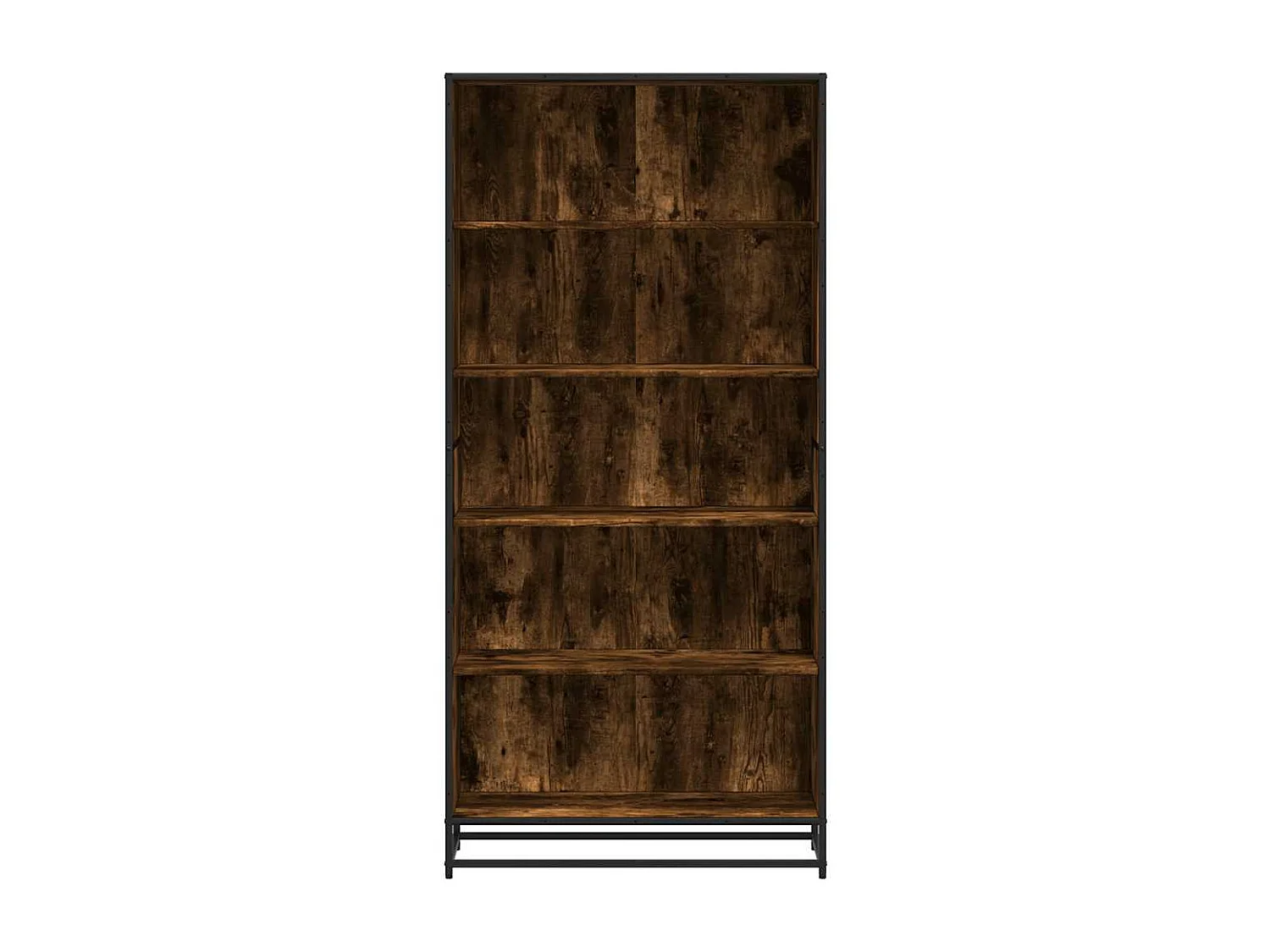 Bibliothèque chêne fumé 80,5x35x170,5 cm bois d'ingénierie