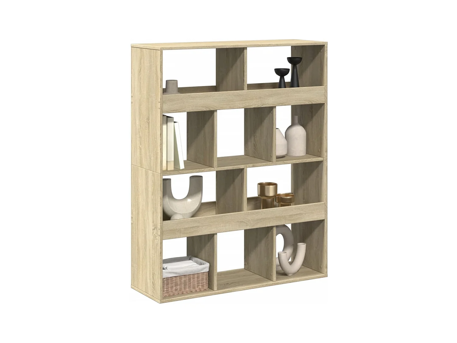 Bibliothèque / Cloison de séparation chêne sonoma bois d'ingénierie