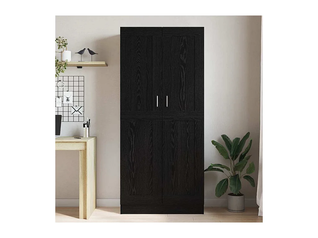 Bibliothèque Chêne noir 82.5 x 30.5 x 185 cm Bois d'ingénierie