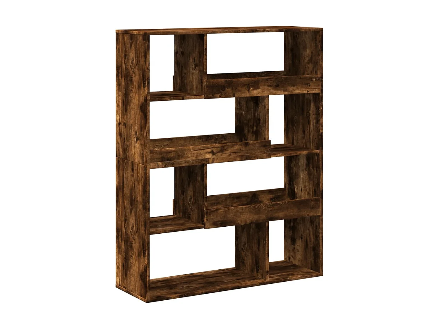 Bibliothèque / Cloison de séparation chêne fumé bois d'ingénierie