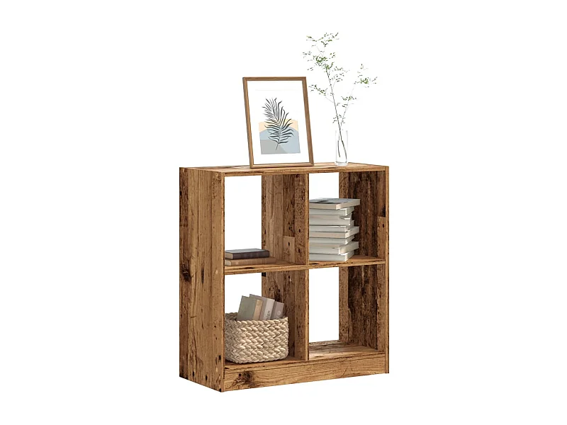 Bibliothèque vieux bois 68,5x32x75 cm bois d'ingénierie