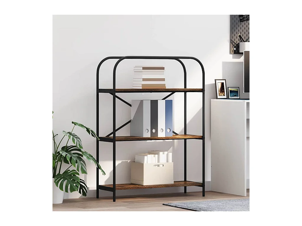 Bibliothèque Chêne fumé 80 x 30 x 109 cm Bois d'ingénierie