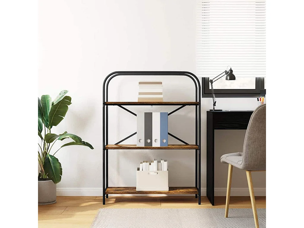 Bibliothèque Chêne fumé 80 x 30 x 109 cm Bois d'ingénierie