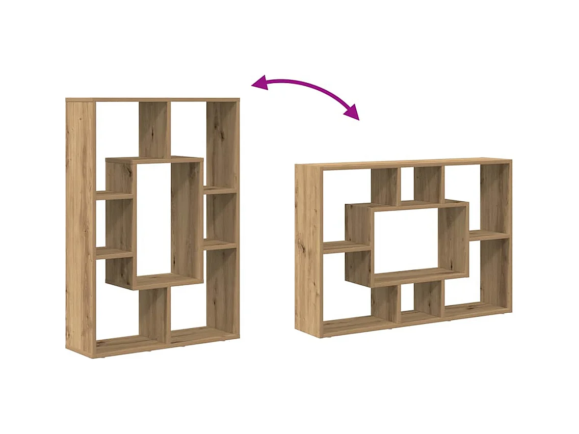 Bibliothèque chêne artisanal 63x20x90 cm bois d'ingénierie