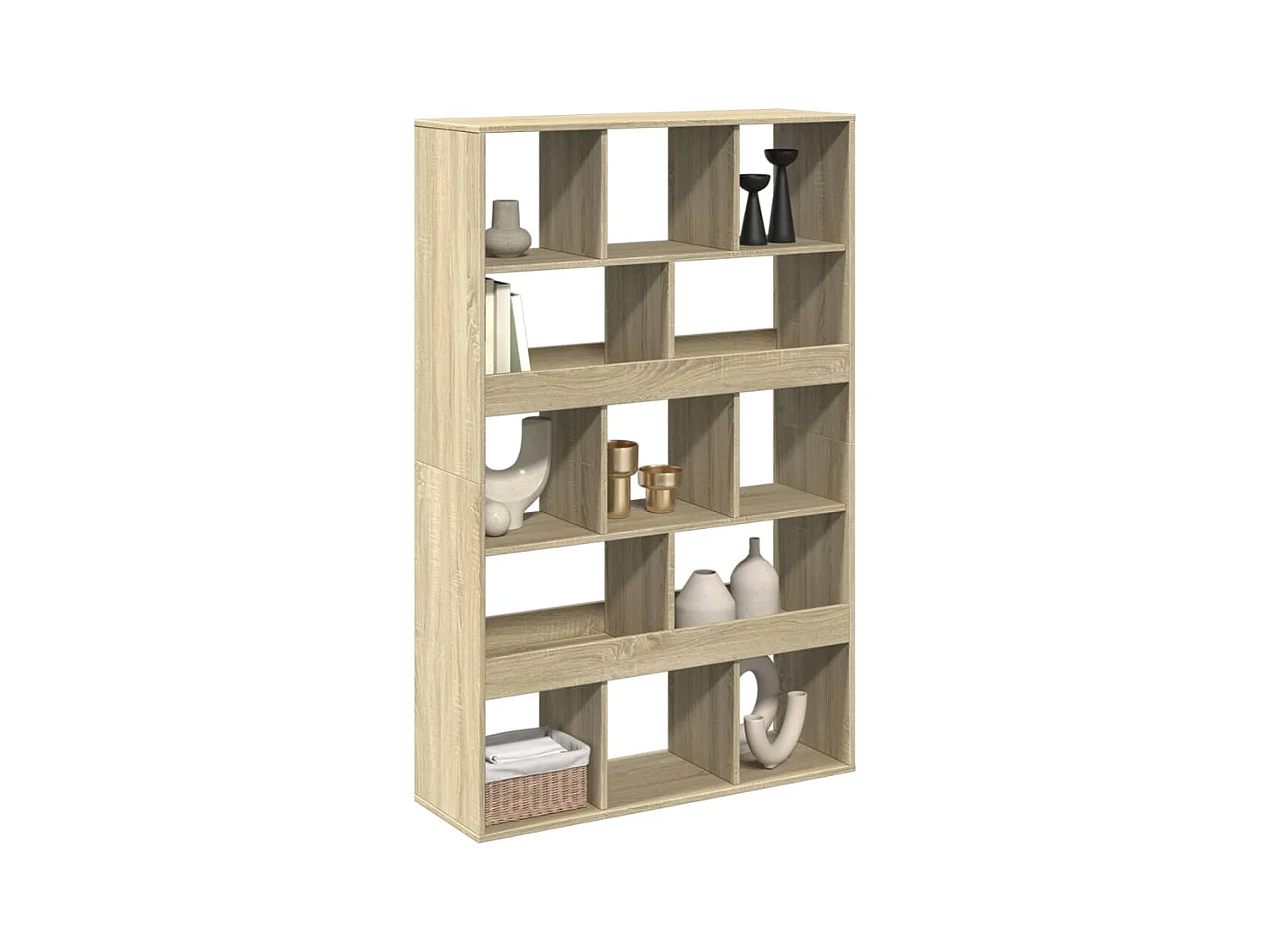 Bibliothèque / Cloison de séparation chêne sonoma bois d'ingénierie