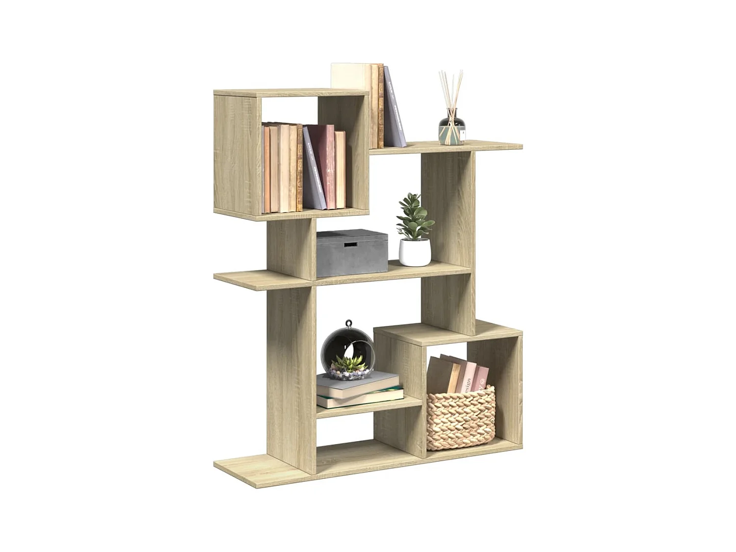 Estante divisória 92x29x112cm derivados madeira carvalho sonoma