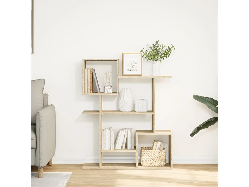 Estante divisória 92x29x112cm derivados madeira carvalho sonoma