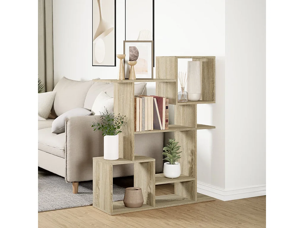 Estante divisória 92x29x112cm derivados madeira carvalho sonoma