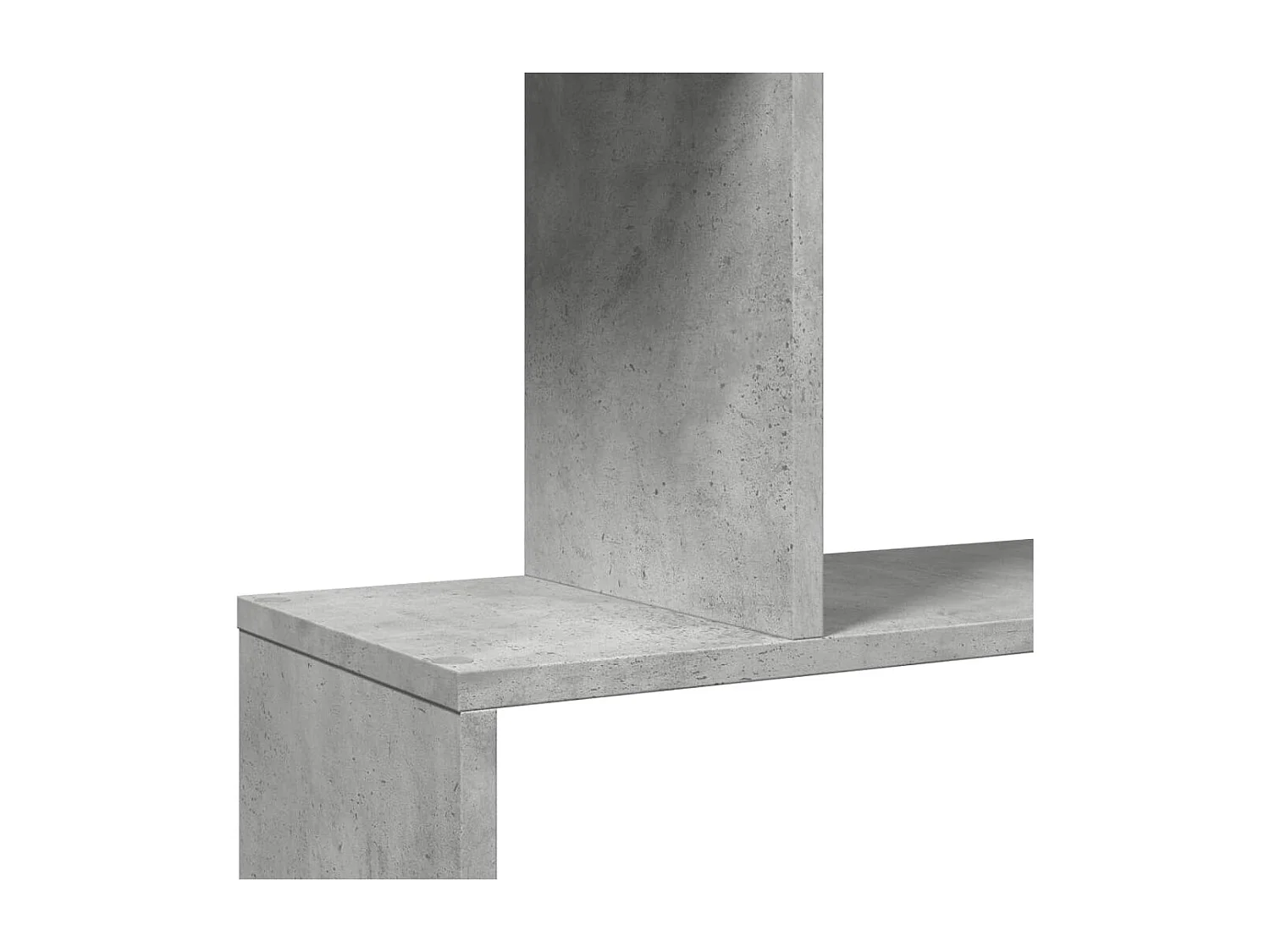 Bibliothèque séparatrice de pièce à 5 niveaux gris béton 70x24x161cm