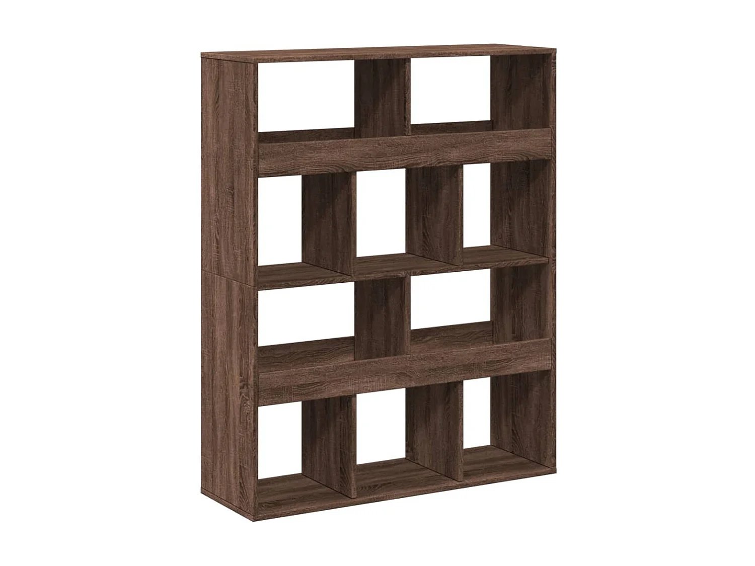 Bibliothèque / Cloison de séparation chêne marron bois d'ingénierie