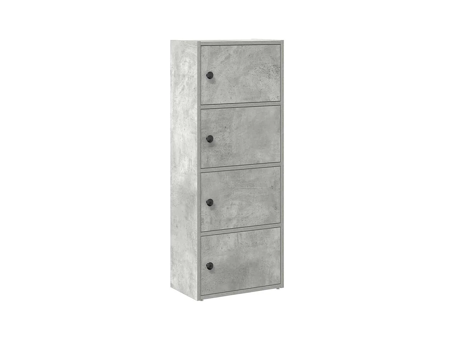 Bibliothèque gris béton 40x24x102 cm bois d'ingénierie