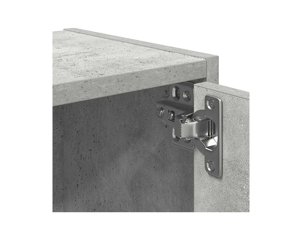 Bibliothèque gris béton 40x24x102 cm bois d'ingénierie