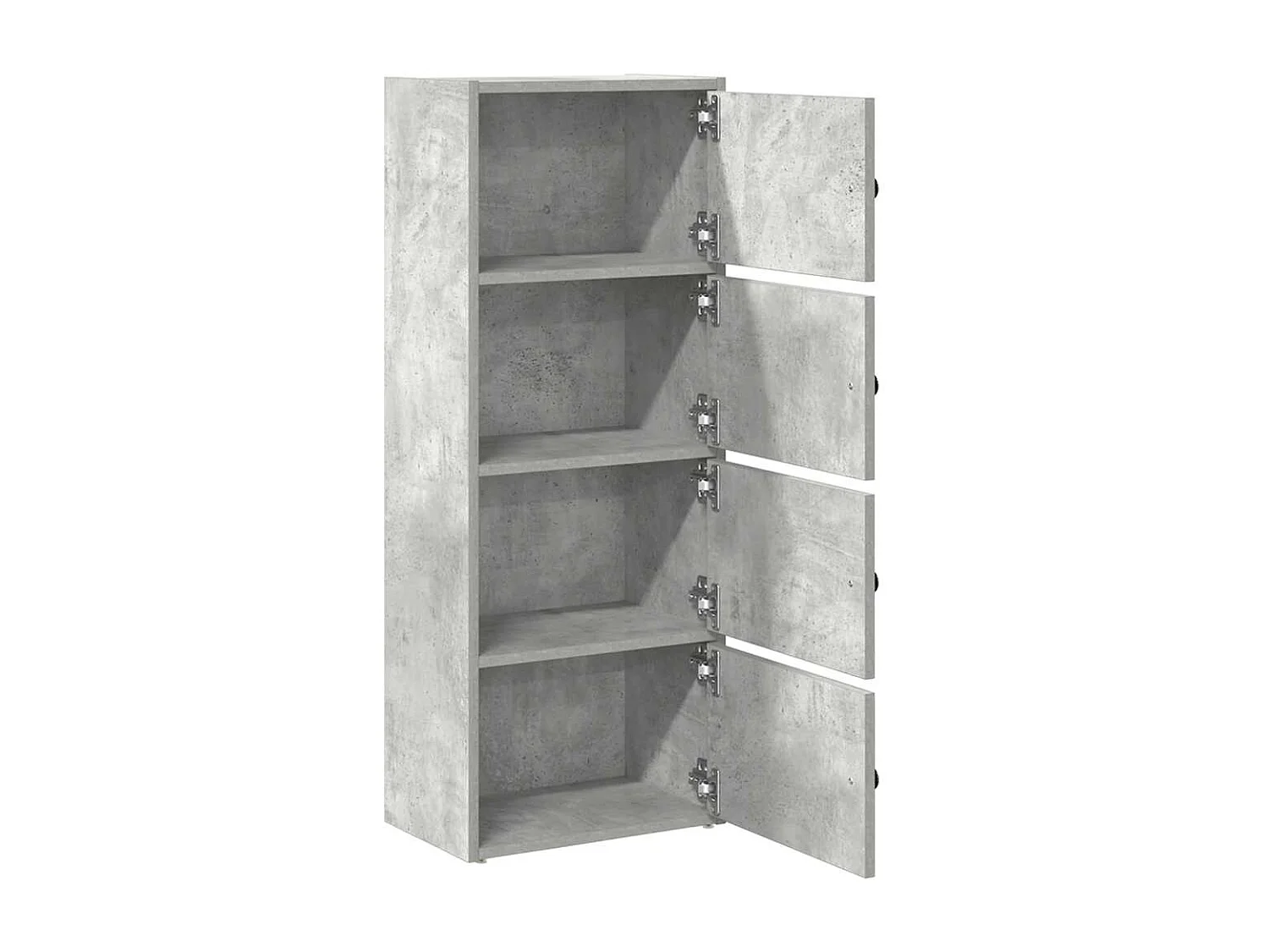 Bibliothèque gris béton 40x24x102 cm bois d'ingénierie