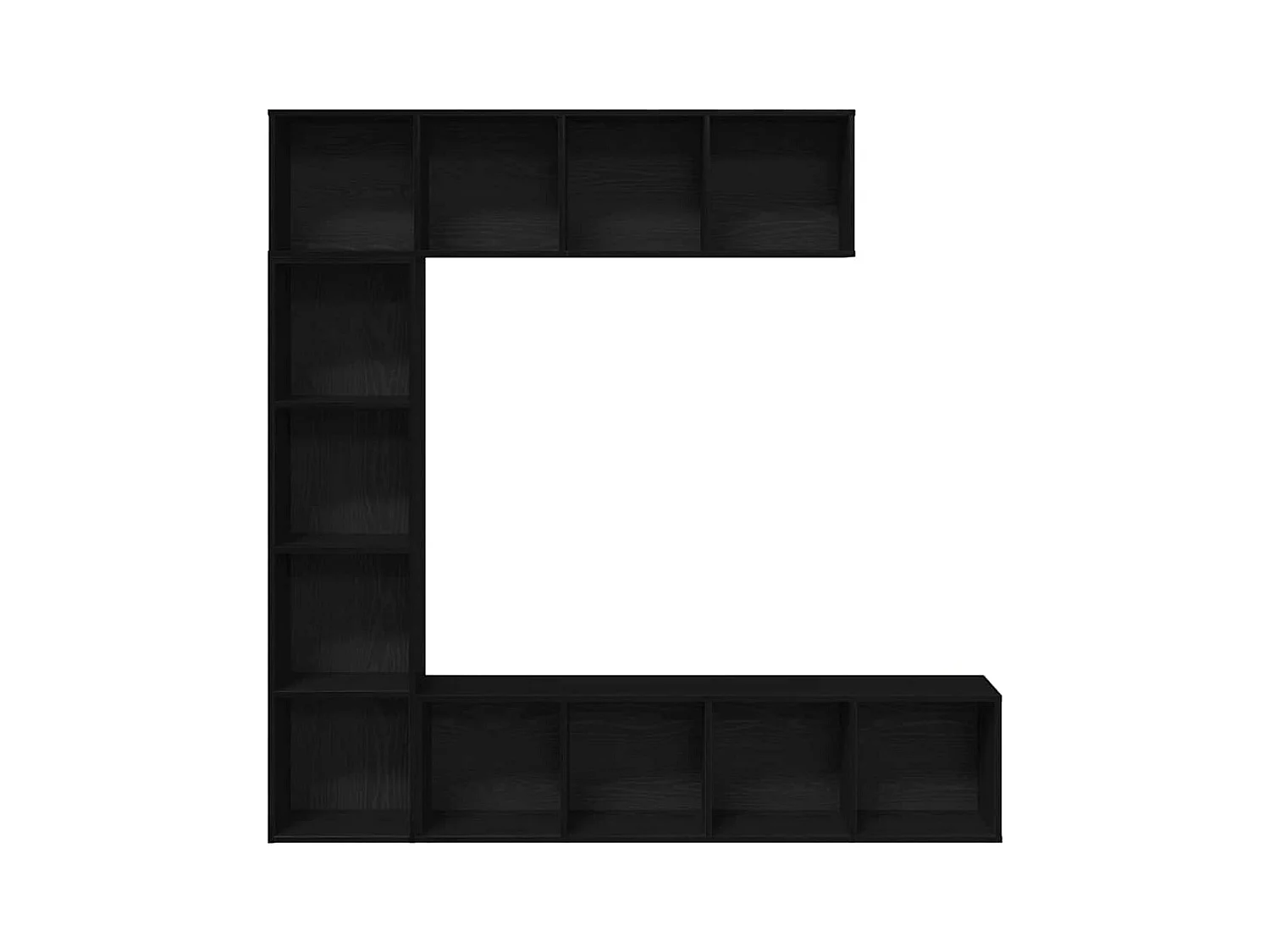 Bibliothèque 3 pièces Chêne noir 36 x 30 x 143 cm