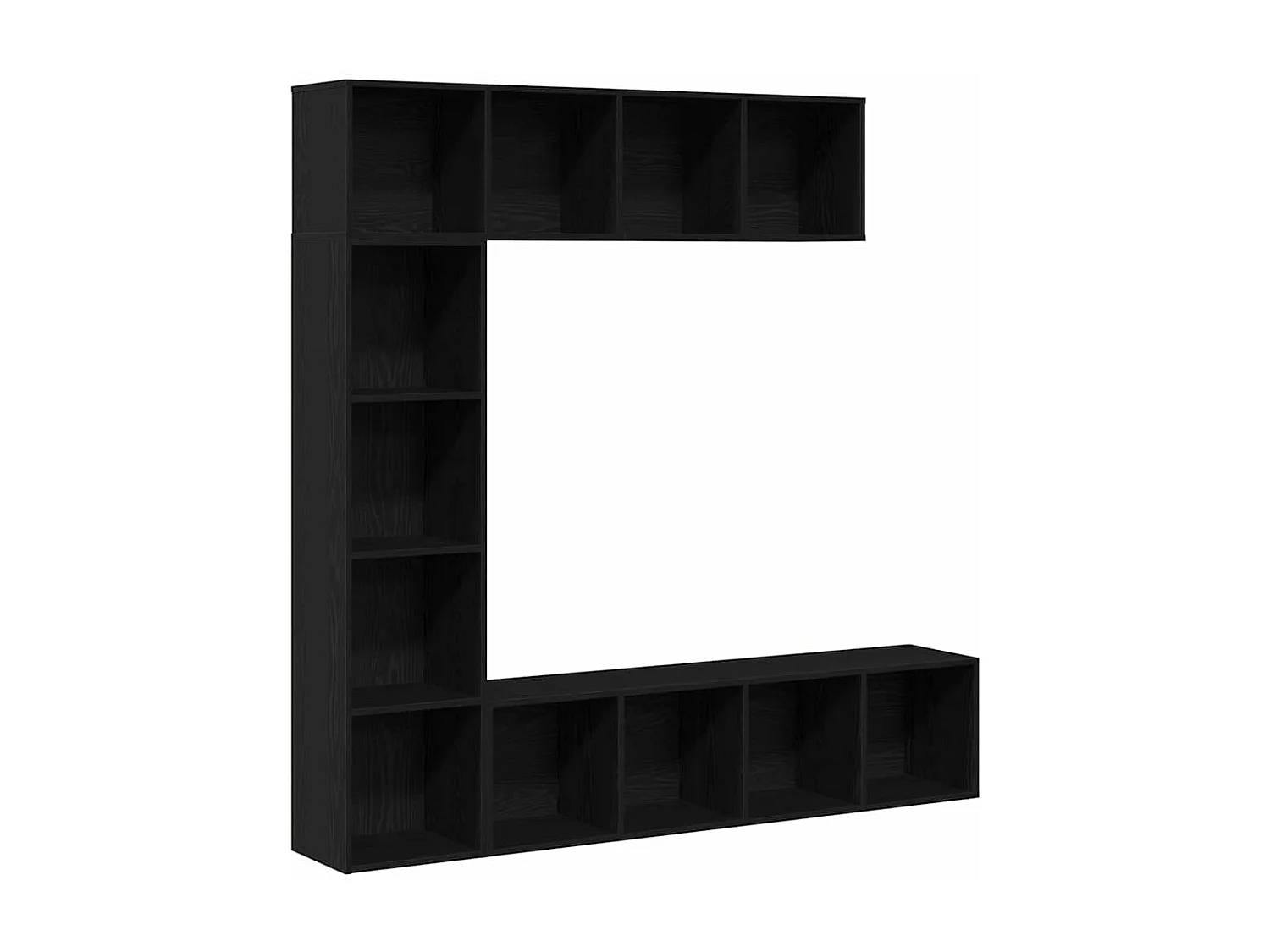 Bibliothèque 3 pièces Chêne noir 36 x 30 x 143 cm