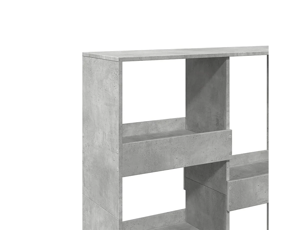 Bibliothèque / Cloison de séparation gris béton 100x33x115cm bois d'ingénierie