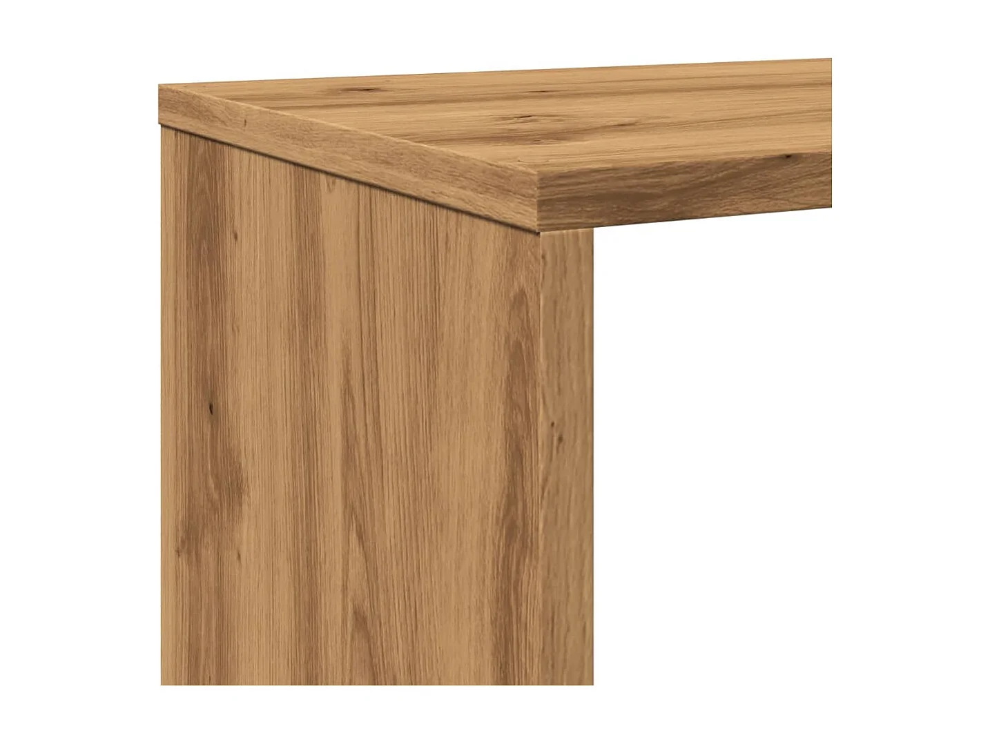 Bibliothèque chêne artisanal 132x29x141,5 cm bois d'ingénierie