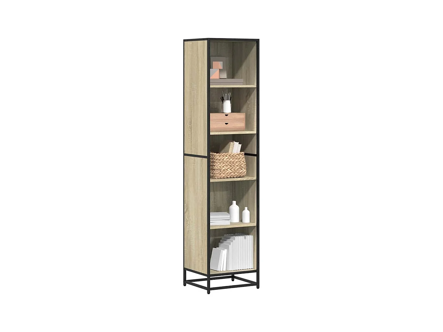 Estantería madera contrachapada color roble 40x35x170,5 cm