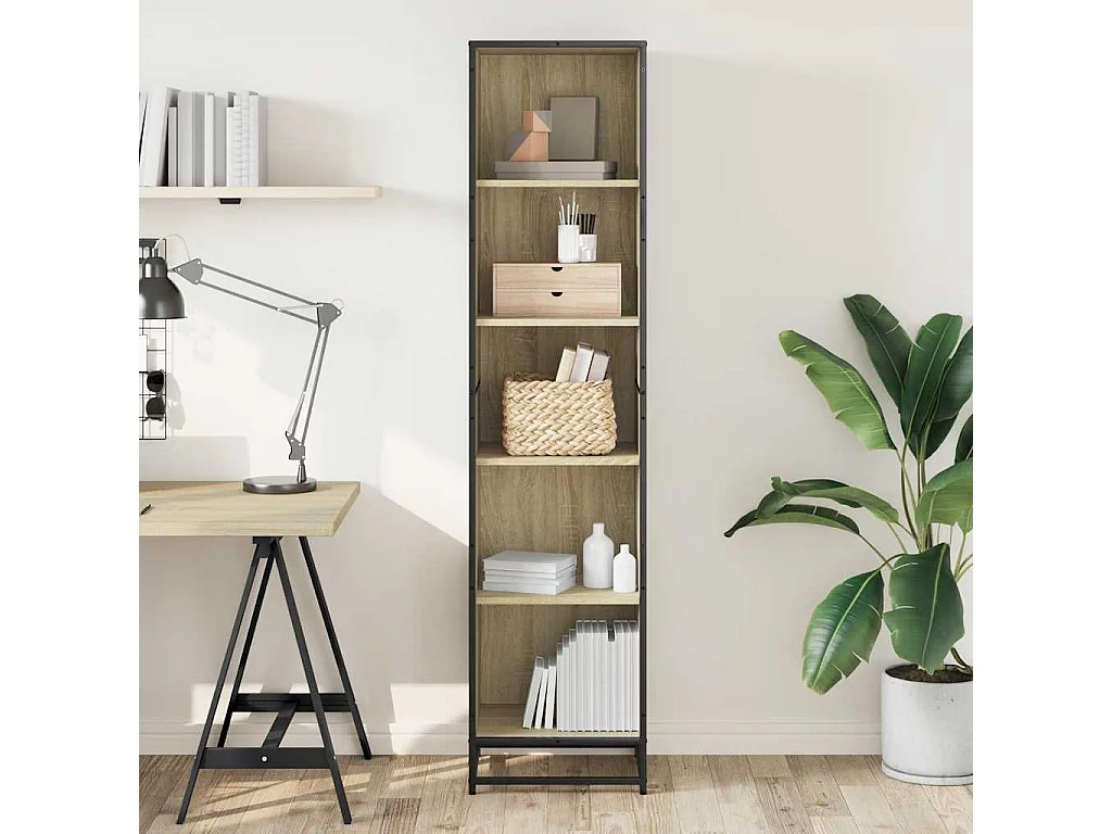Bibliothèque chêne sonoma 40x35x170,5 cm bois d'ingénierie