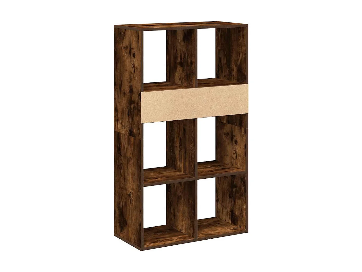 Bibliothèque chêne fumé 66x31x112 cm bois d'ingénierie