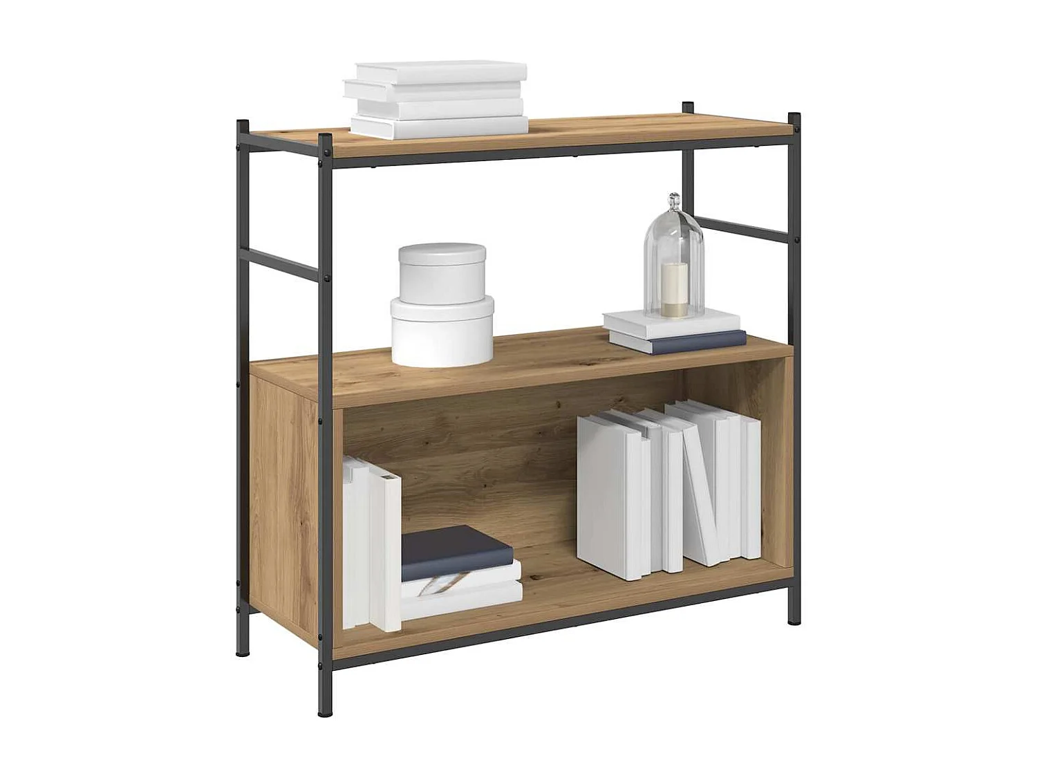 Boekenplank artisanaal eikenkleurig 80 x 30 x 78.5 cm