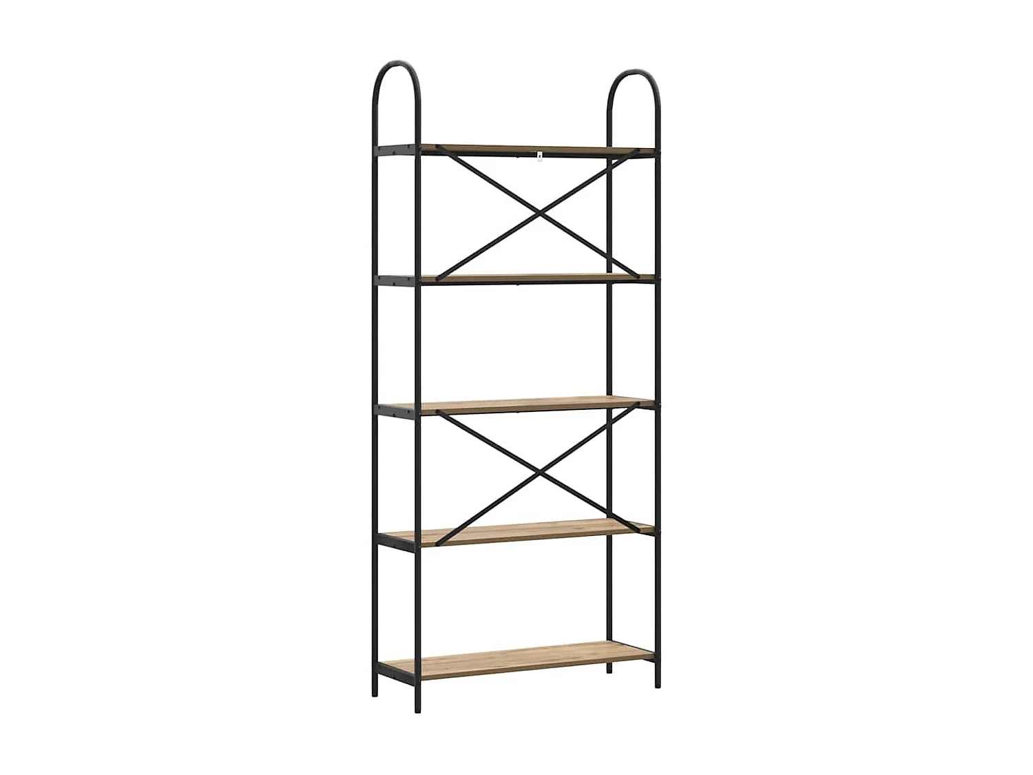 Bibliothèque chêne artisanal 80 x 30 x 183 cm Bois d'ingénierie