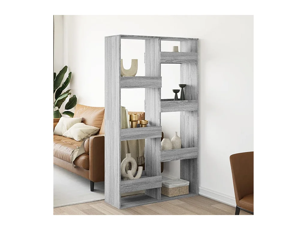 Bibliothèque / Cloison de séparation sonoma gris 100x33x175 cm bois ingénierie