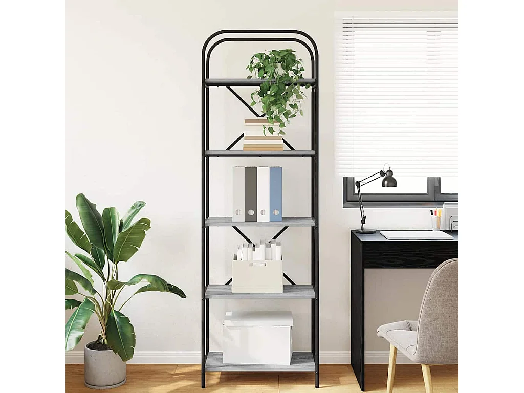 Estante de libros Gris sonoma 60 x 30 x 183 cm