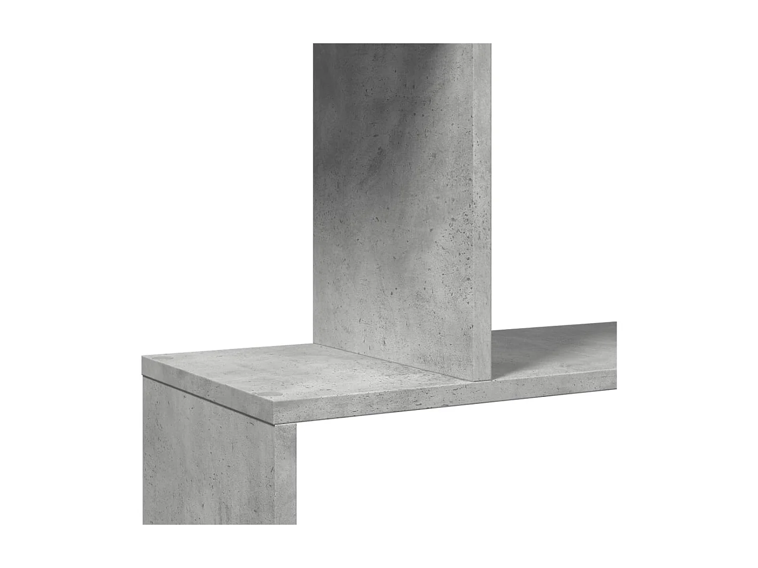 Bibliothèque séparatrice de pièce à 4 niveaux gris béton 70x24x129cm