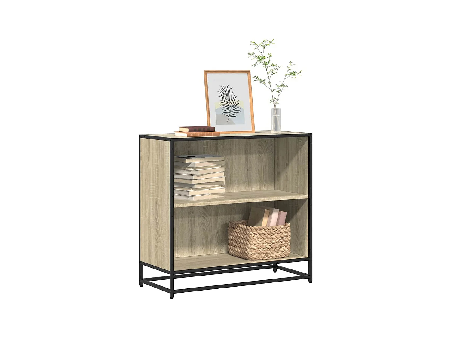 Bibliothèque chêne sonoma 80,5x35x76 cm bois d'ingénierie