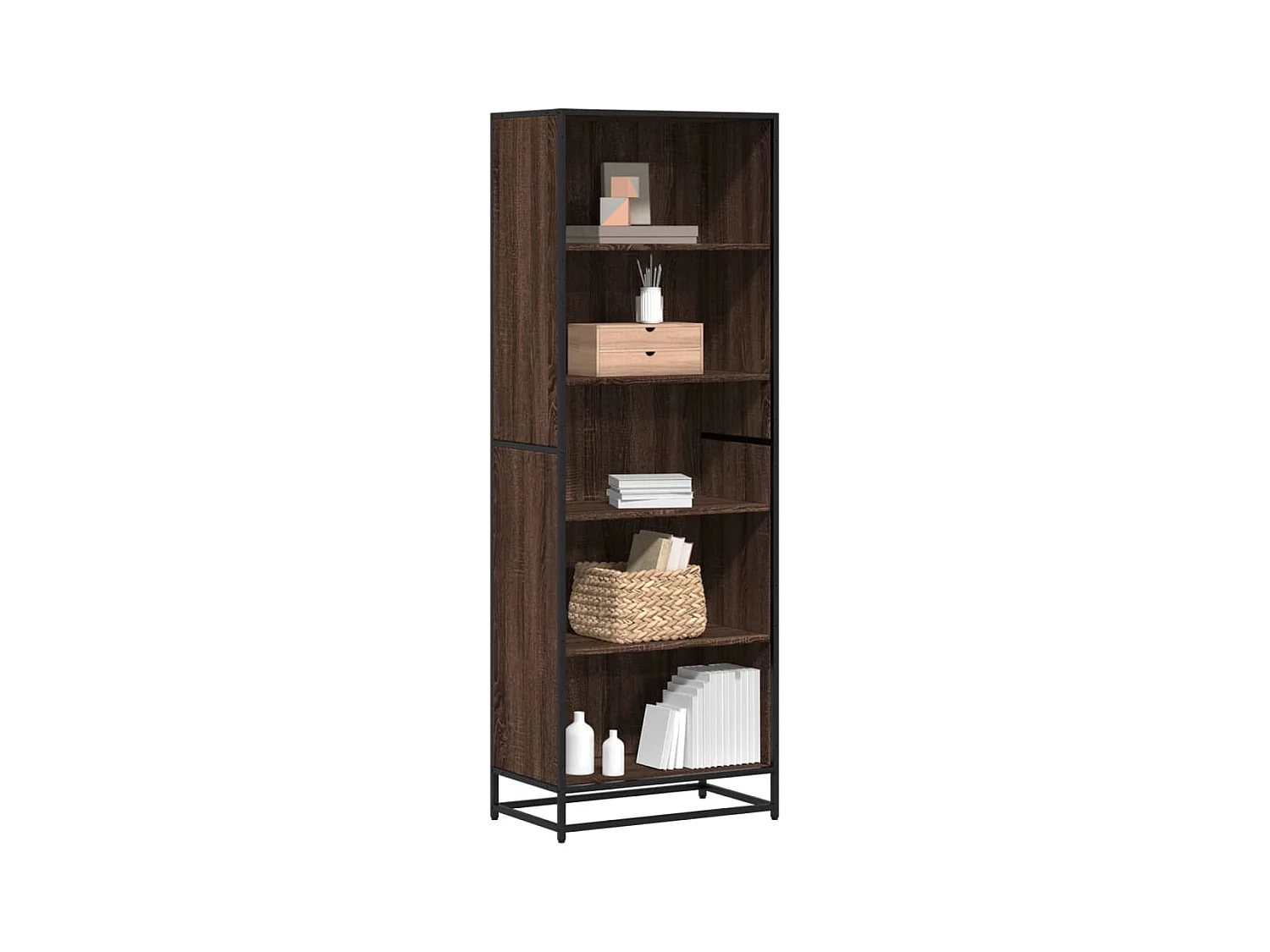 Estantería de madera de ingeniería marrón roble 60x35x170,5 cm