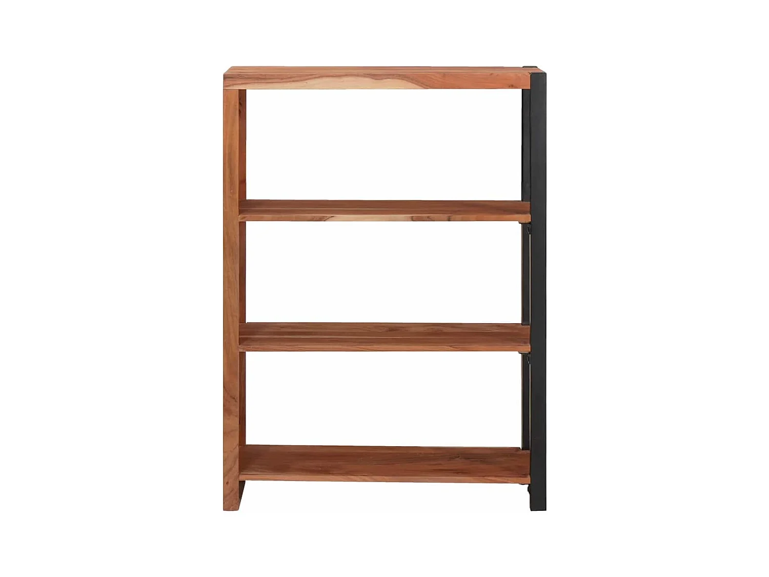 Bibliothèque Marron, Noir 80 x 30 x 110 cm Bois d'Acacia Massif