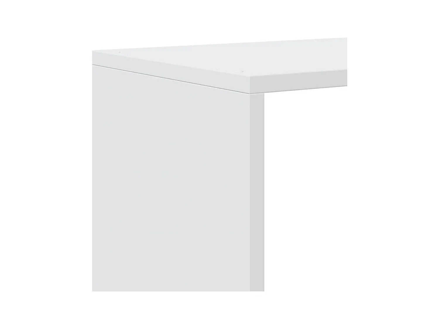 Bibliothèque séparatrice de pièce à 3 niveaux blanc 99x29x99 cm