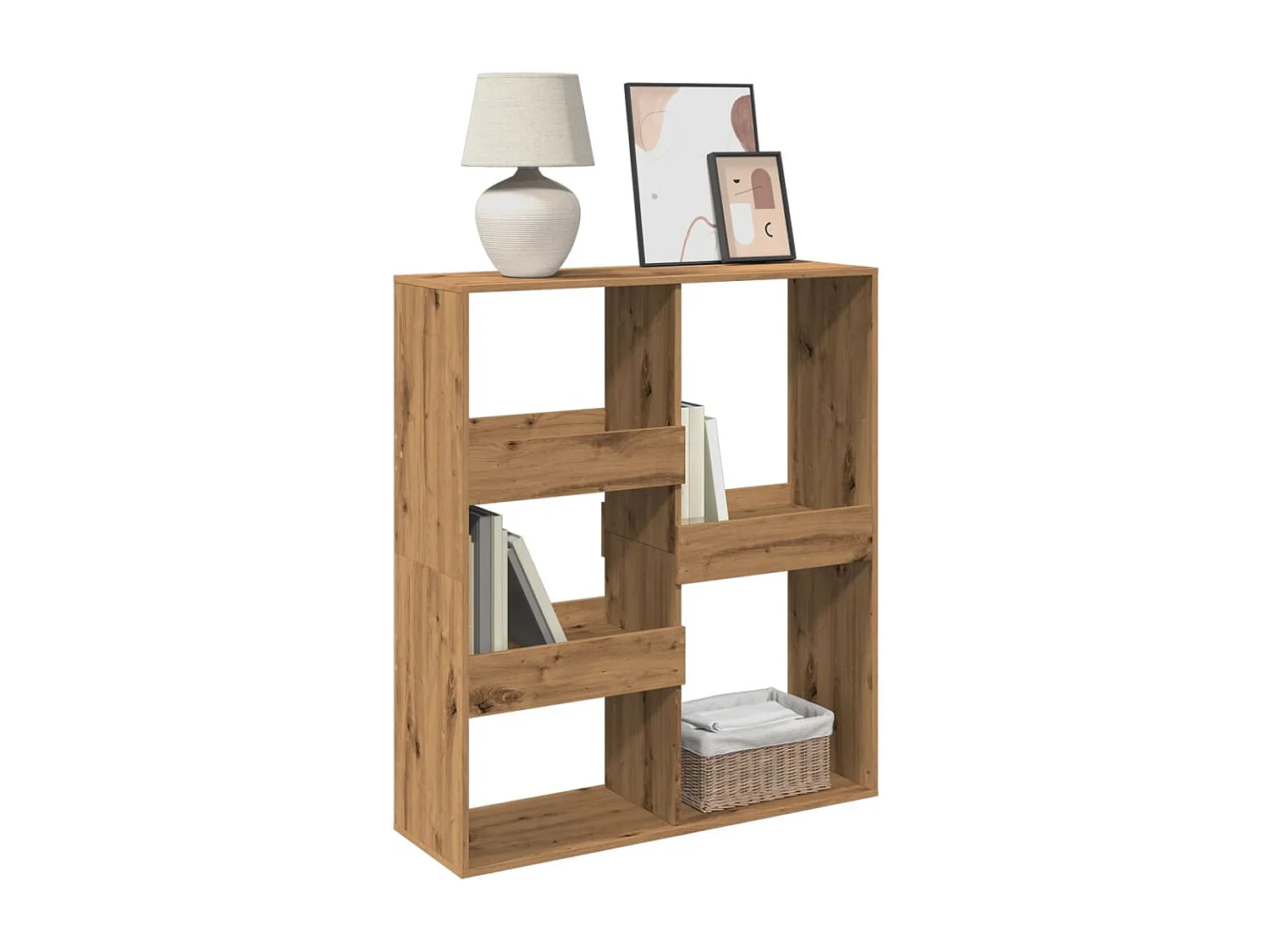 Separador de ambientes madera roble artisian 100x33x115 cm