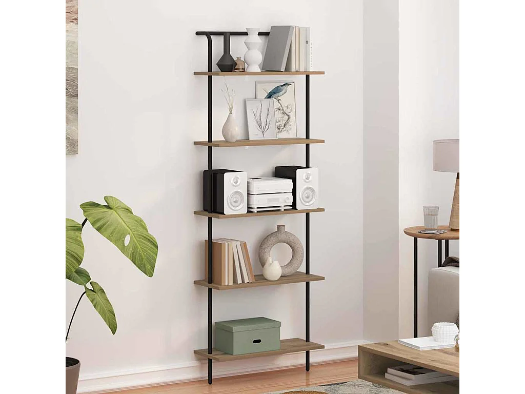 Bibliothèque chêne artisanal 60 x 24 x 168 cm Bois d'ingénierie