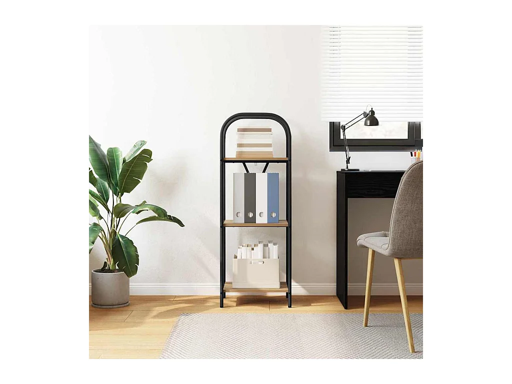 Bibliothèque chêne artisanal 40 x 30 x 109 cm Bois d'ingénierie