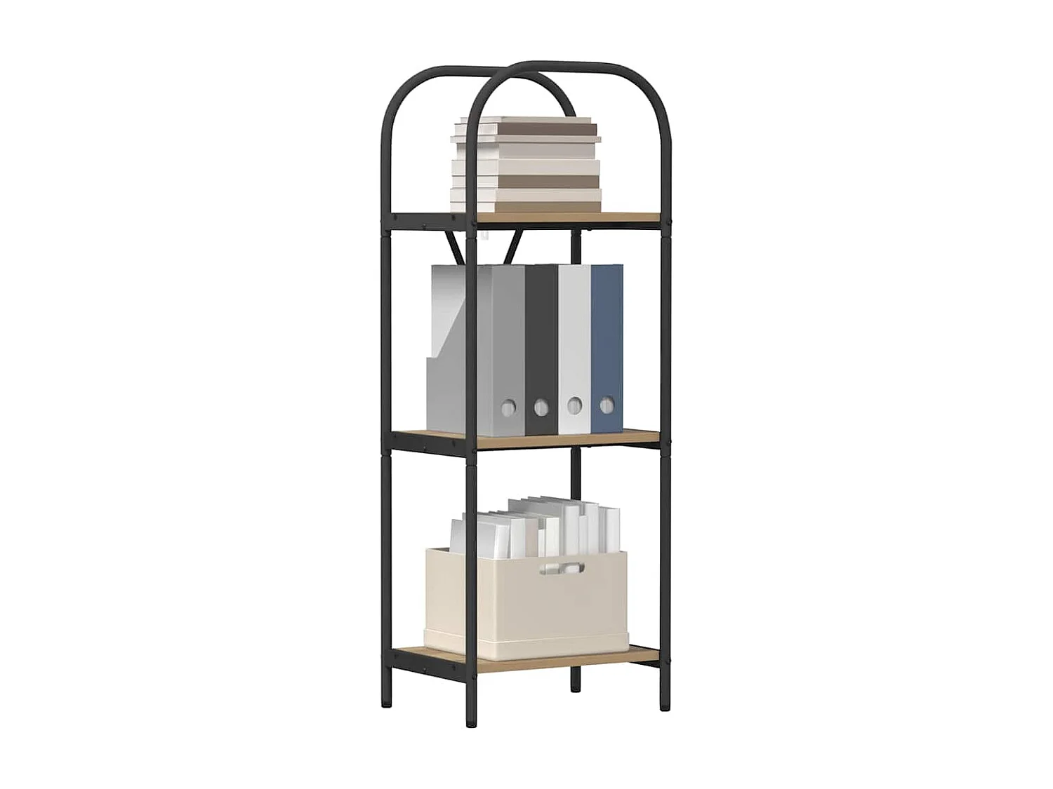 Bibliothèque chêne artisanal 40 x 30 x 109 cm Bois d'ingénierie